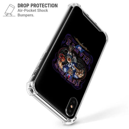 Liquid Blue NFL New York Giants Running Back iPhone XS Max Clear Case